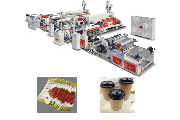 SJFM 1000-2000D double mainframe extrusion film laminating machine