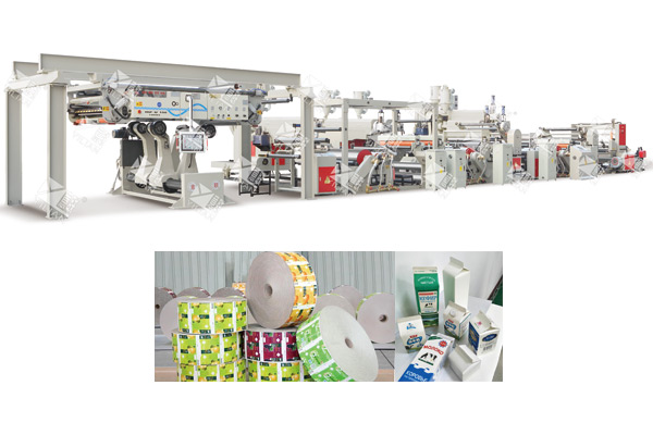 WSFM1100-2000 full automatic milk box/bevarage box extrusion lamination line